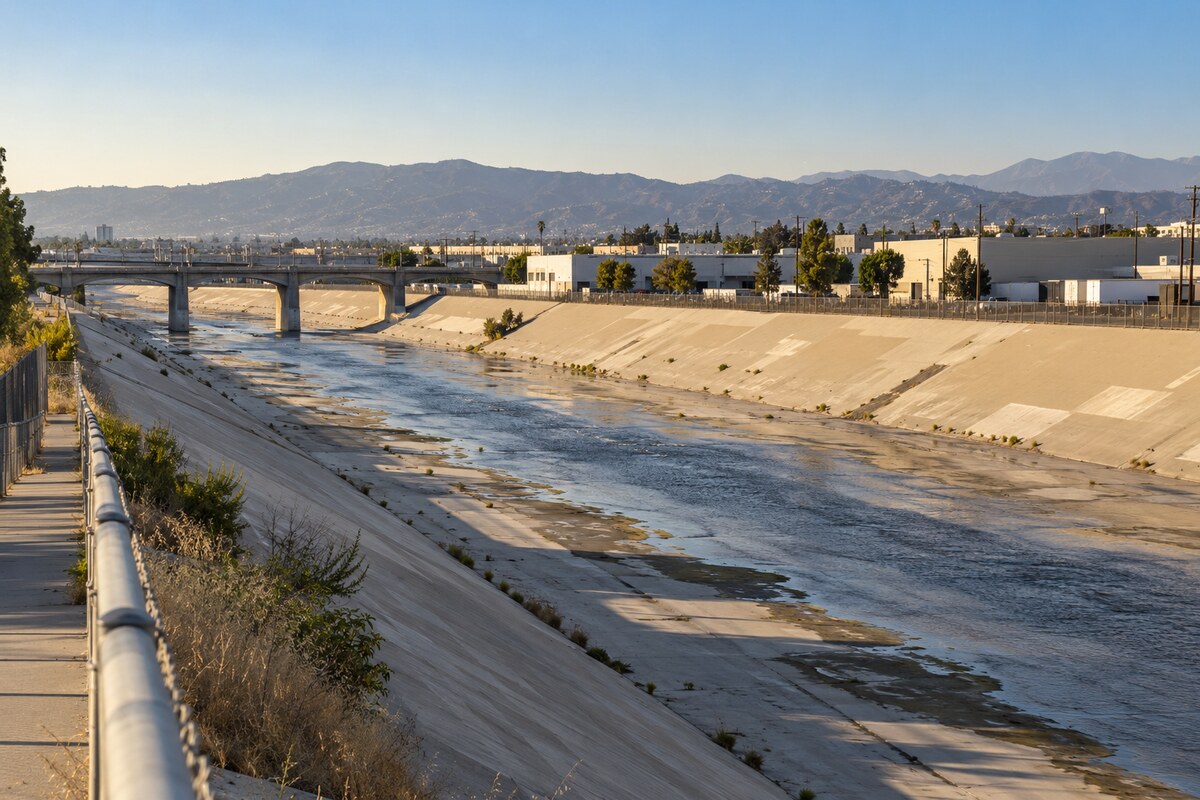 Los Angeles industrial river corridor