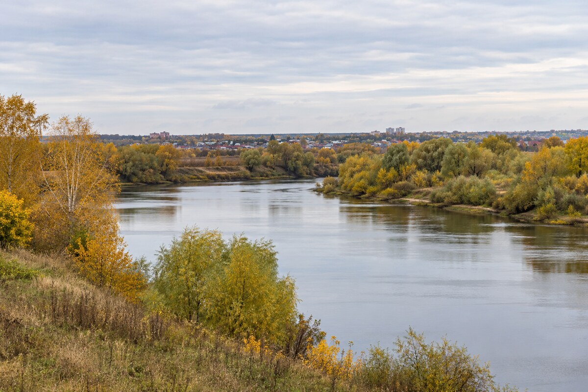 Окрестности Кургана Речной ландшафт в районе Кургана