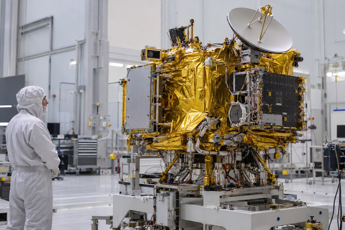 Spacecraft hardware in a cleanroom
