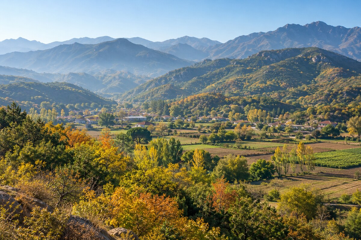 Huairou foothills and cultivated valley