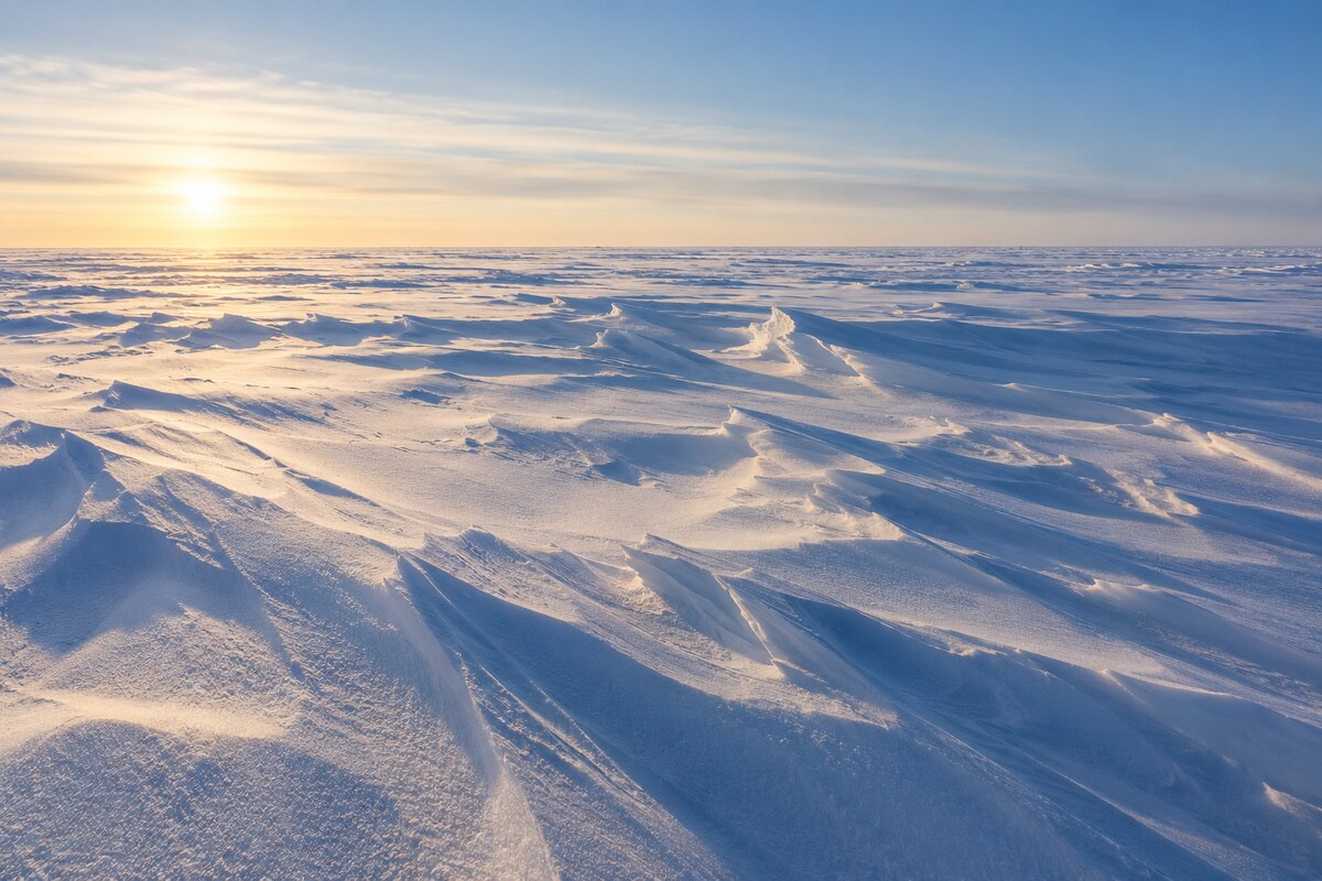 Antarctic plateau landscape Antarctic plateau landscape