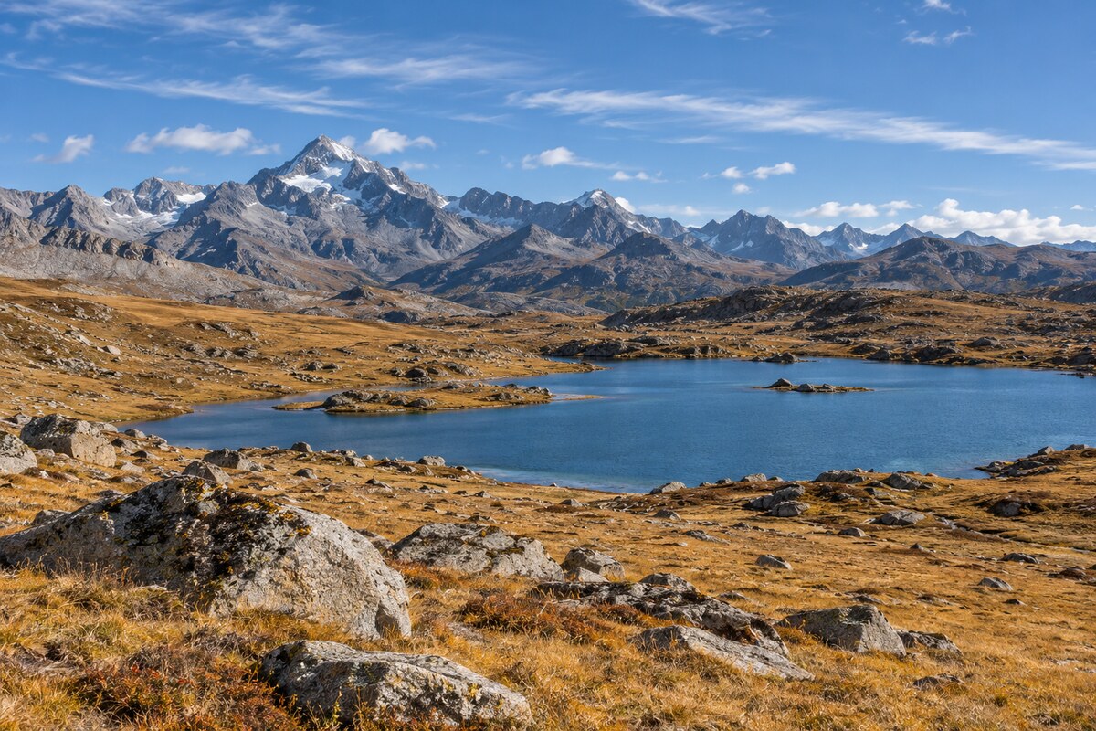 Highland landscape near Daocheng Highland landscape near Daocheng