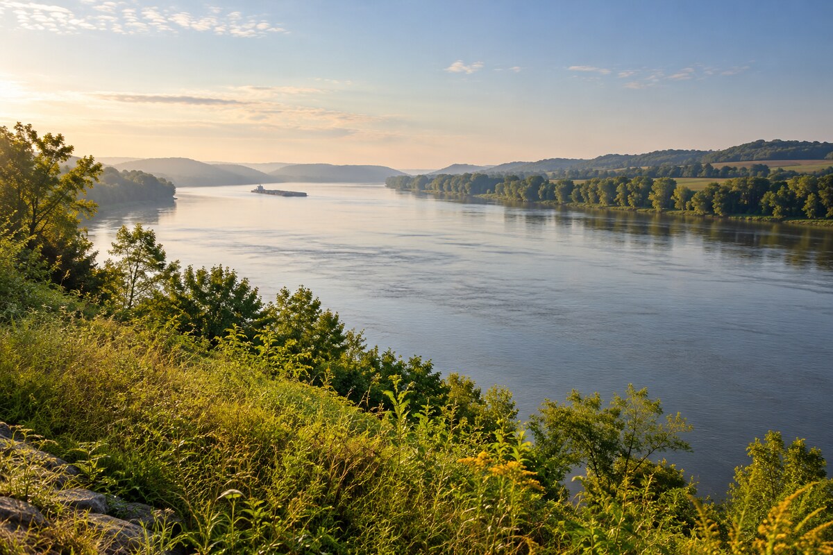 Ohio River landscape in western Kentucky