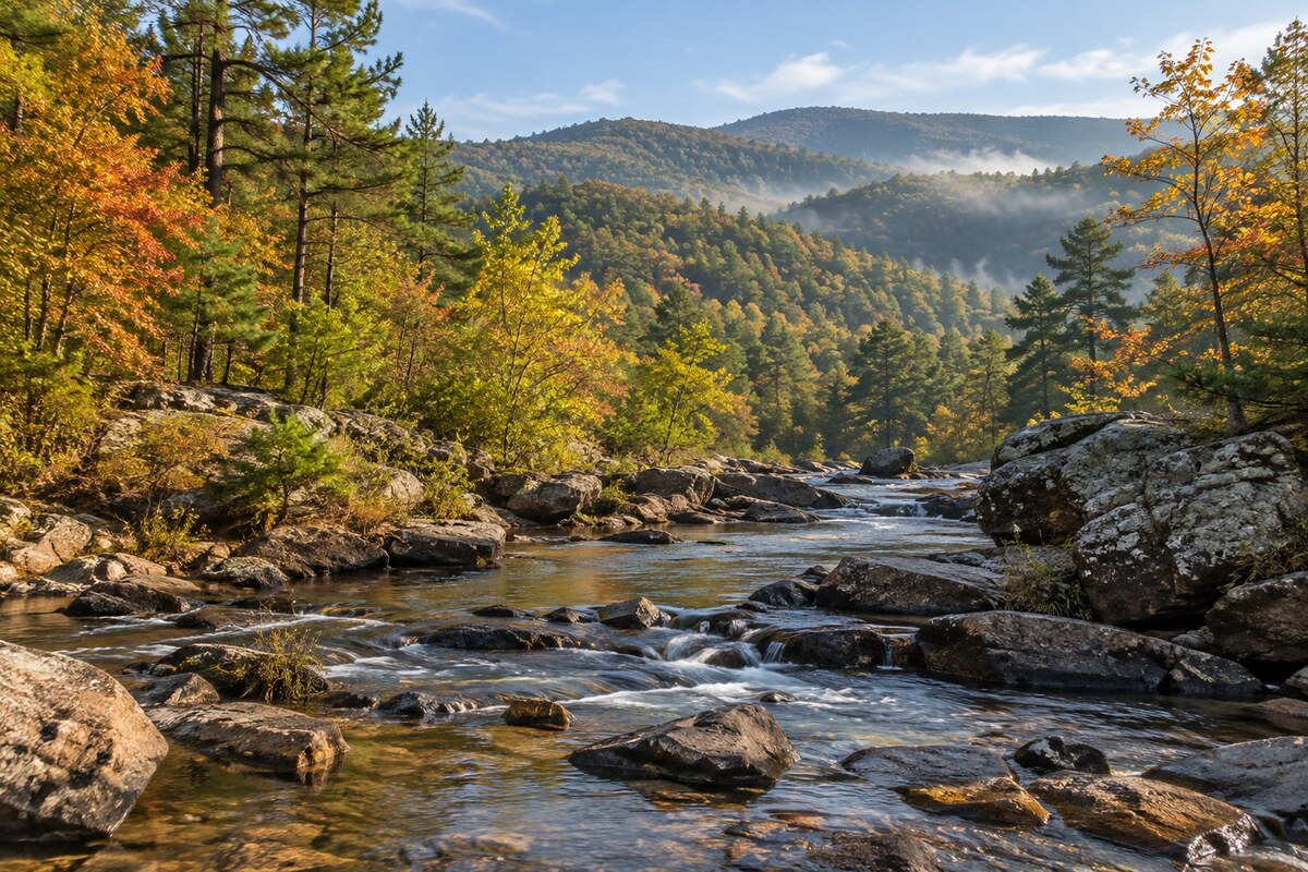 Woodland creek in the Ouachita landscape