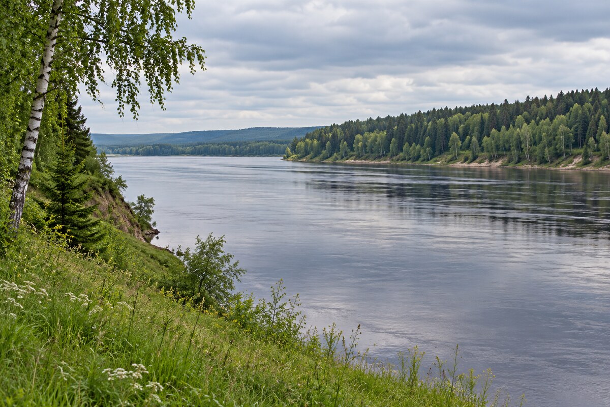 Typical Kama riverbank Typical Kama riverbank