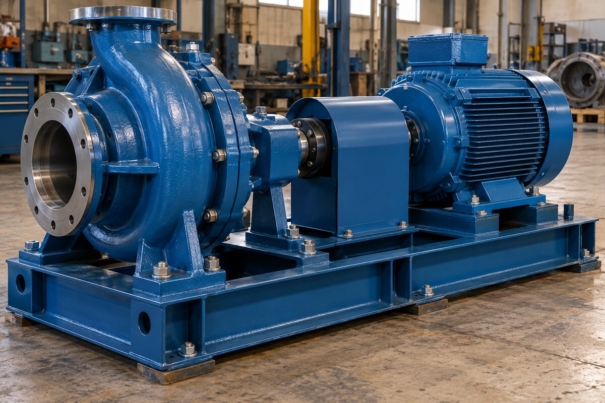 Industrial pump and electric motor